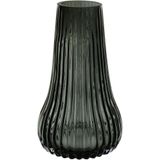 Vaso Decorativo Enfeite Casa Redondo Home&amp;co Vidro 28x17x17cm Fume