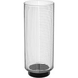 Vaso Decorativo Enfeite Casa Listras Home&amp;co Vidro 25x10x10cm Transparente
