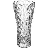Vaso Decorativo Enfeite Casa Floreiro Home&amp;co Vidro 24x11x11cm Transparente