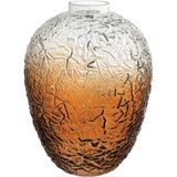 Vaso Decorativo Enfeite Casa Garrafa Home&amp;co Vidro 29x22x22cm Marrom