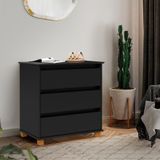 Mesinha Para Cabeceira Grande Mini Cômoda Ej Preto