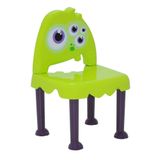 Cadeira Infantil Tramontina Monster Em Polipropileno Verde Com Base Violeta