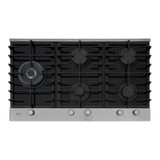 Cooktop a Gás Fischer 5 Bocas Tripla Chama Platinium com Trempe de Ferro Fundido, Mesa de Vidro 33810-92122 Bivolt Preto