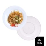 Jogo 2 Pratos Sobremesa Melamina Basic Branco Lyor 18cm
