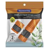 Conjunto Para Irrigação Tramontina Com Engate E Esguicho Rosqueado Para Mangueira 1-2"