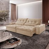 Sofá Nivus Linho 02 Módulos De 120cm B25cm Meu Sofá Online A226 Linho Bege
