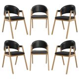 Kit 6 Cadeiras Suellen Luxo Reforçada Mesa De Jantar Courino Preto