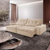 Sofá Nivus Linho 02 Módulos De 120cm B25cm Meu Sofá Online A294 Linho Creme