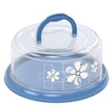 Boleira Decorada Com Alça E Rosca Azul Plasutil Ref.3050