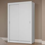 Guarda-roupa Solteiro 2 Portas De Correr Branco Milano Madesa Branco