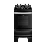 Fogão 4 Bocas Atlas Agile Upglass com Mesa de Vidro e Acendimento Automático Preto Bivolt
