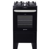 Fogão 4 Bocas Atlas Agile Upglass Com Mesa De Vidro E Acendimento Automatico Preto Bivolt