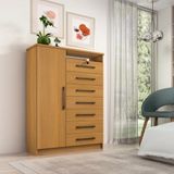 Cômoda Safira 7 Gavetas 100% Mdf D&#39;doro Cinamomo