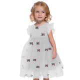 Vestido Infantil Menina Branco Flor Luxo Trick Nick 1 Ao 10 - Branco - 6