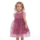 Vestido Infantil Menina Lilás Flor Luxo Trick Nick 1 Ao 10 - Rosa - 4