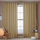 Cortina Em Tecido Jacquard Sala E Quarto 3,20m X 2,50m Cáqui