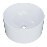 Cuba De Apoio Redonda Para Banheiro Lavabo C01 Bl30w Branco - Lyam