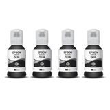 Kit 4 Tintas Epson T504 504 Preto Original L6161 L4150 L4160 L6191- Refill