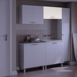 Armário Multiuso Para Lavanderia Duo 70cm 2 Portas Branco