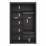 Closet Modulado 8 Gavetas 12 Prateleiras Preto Txamoudi Móveis Preto Tx