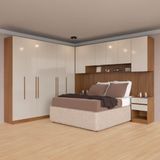 Guarda-roupa Modulado Queen Ponte 160 Lugano 12 Portas E 7 Gavetas 6 Peças 301,3 Cm Largura