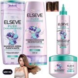 Kit Elseve Pure Hialurônico Shampoo Micelar Antioleosidade