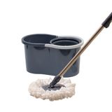 Mop Giratório Com Balde Esfregão De Microfibra Limpeza - Tud