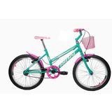 Bicicleta Aro 20 Feminina Infantil Tridal - Azul Turquesa - 14