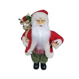 Papai Noel Em Pé 30cm Vermelho Branco Xadez Florarte