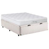 Colchão De Casal Umaflex Itália Com Pillow Top E Molas Ensacadas + Caixa Base Itaflex Com Baú - 66,5x138x188cm