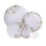 Aparelho de Jantar 20 Peças Tramontina Magnolia em Porcelana Decorada