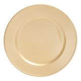 Sousplat De Plastico 1x33x33 Cm Dourado - Cromus - Dourado