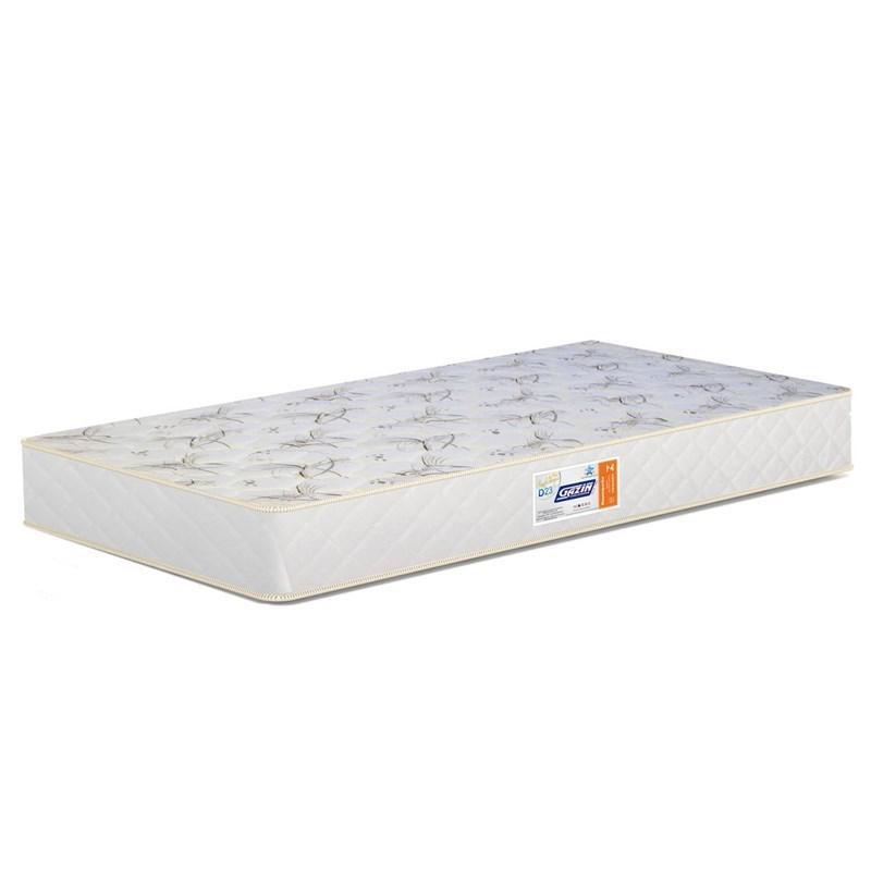 Dormitório Theo 2 Portas, Cômoda Com Porta Areia Fosco Com Pés Madeira Natural E Colchão D18 - Reller Móveis