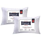Travesseiro Fibras Siliconadas Plus Percal 200 Fios Kit C/ 2 Un 70x50x15 - Ortobom