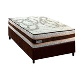 Conjunto Box Solteiro: Colchão Anatômico Paropas Resiste Double Face Ag D45 + Base Crc Suede Brown (78x188)