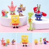 Cartoon Bob Esponja Calça Quadrada Figuras Estátua Modelo Brinquedos Acti