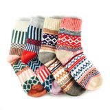 Meias Winter Crew Joyca &amp; Co. 3 A 5 Pares De Lã E Algodão Para Mulheres