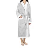 Roupão Pavilia Premium Feminino De Lã Sherpa Com Acabamento Em Cetim