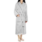 Roupão De Lã Pavilia Soft Plush Para Mulheres Cinza Claro 2xl/3xl