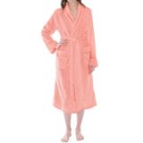 Roupão De Lã Pavilia Soft Plush Para Mulheres, Coral, Pêssego, Laranja
