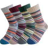 Meias Redondas Femininas Com Mistura De Algodão E Lã De Inverno Joyca &amp; Co.