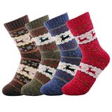 Meias Winter Crew Joyca &amp; Co. Sweet Heart Wool Para Mulheres