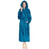 Roupão De Banho Feminino Robe Pavilia Com Capuz De Pelúcia Macio E Fofo