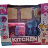 Mini Brinquedo De Microondas Com Luz, Som E Acessórios Para Crianças