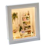 Kit De Miniatura Diy Dollhouse Creative Photo Frame Montado Na Parede