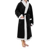 Roupão Pavilia Premium Feminino De Lã Sherpa Com Acabamento Em Cetim