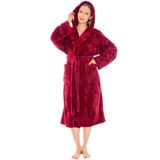Roupão De Banho Feminino Robe Pavilia Com Capuz De Pelúcia Macio E Fofo