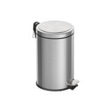 Lixeira Inox Com Pedal Tramontina Brasil Plus Com Acabamento Scotch Brite E Balde Removivel 12l