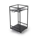 Carrinho Organizador Para Bar Frame Preto Com Rodinhas Forma