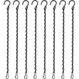 8 Pack Hanging Chain 19.7 Inch (com Gancho E Clipe Destacável) Para Alimentadores De Pássaros Pendurados, Outdoors, Plantas, Lanternas